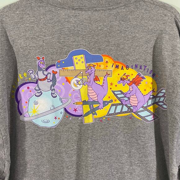 Vintage Disney World EPCOT Mascot Figment Long Sleeve Graphics Tee Size XL NWT - Picture 11 of 12